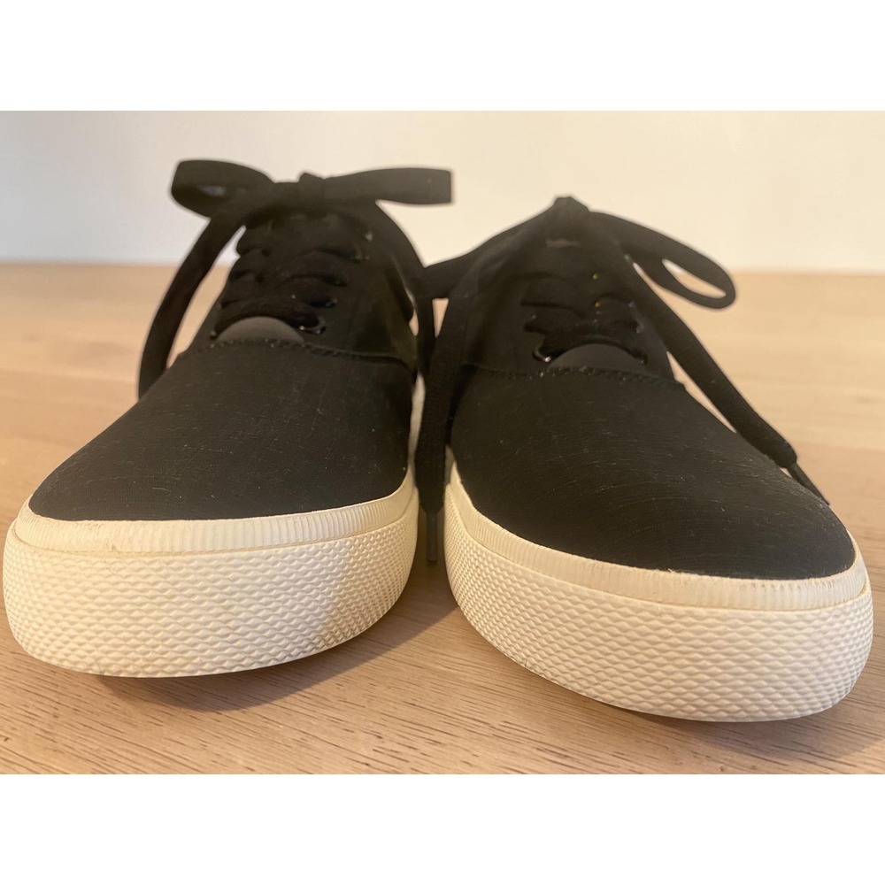 Polo Ralph Lauren Vaughn Ripstop Canvas Sneakers Black Yellow Men's 13D - Picture 3 of 8